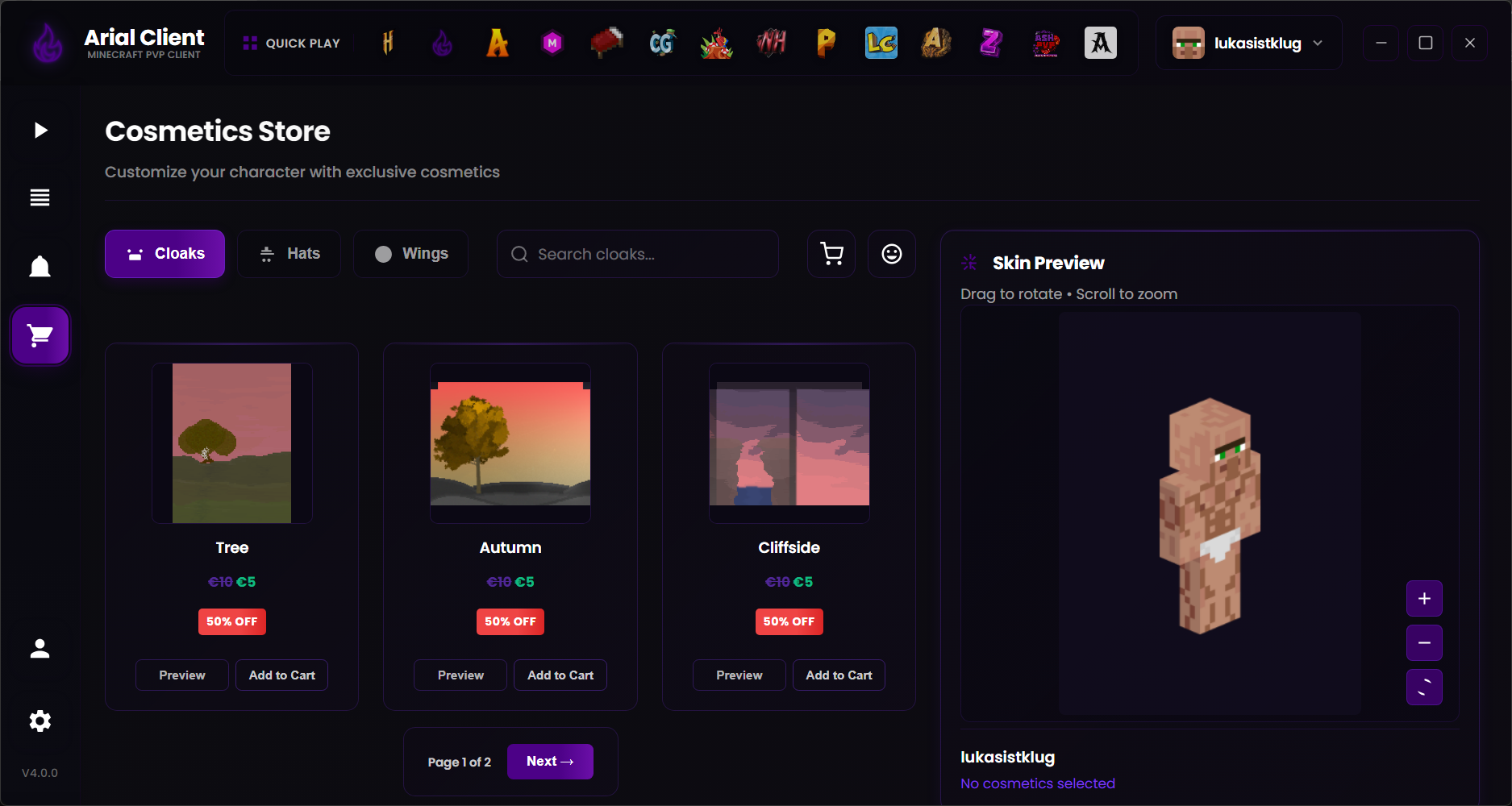 Arial Client Screenshot 2